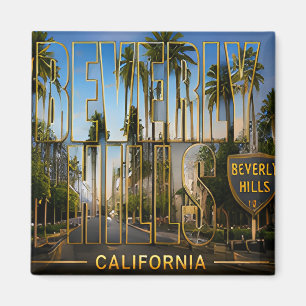 Imán Recuerdos de viaje de la palmera de Beverly Hills