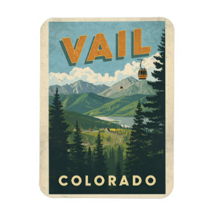 Imán recuerdos del teleférico al aire libre de Vail col
