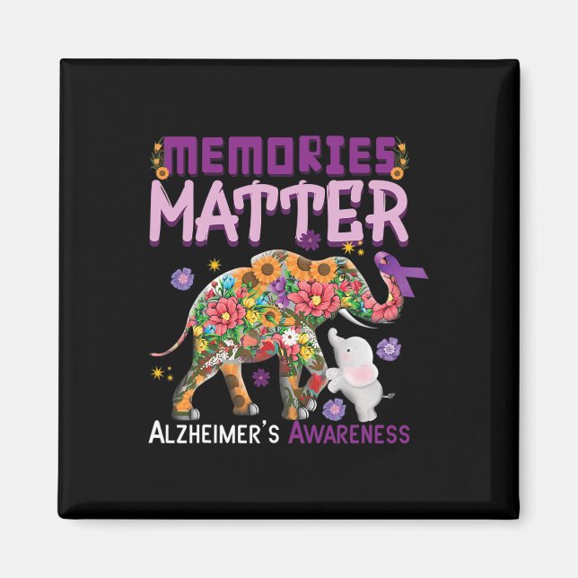 Imán Recuerdos importan Elephant Alzheimer Alzheimers A (Frente)