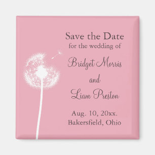 Imán ¡Recuerdos rosados! Ahorre la fecha