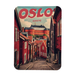 Imán Recuerdos y regalos vintage de Oslo Noruega