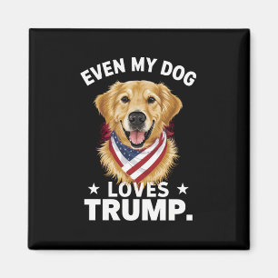 Imán Recupera incluso mi perro ama la bandera de Trump 