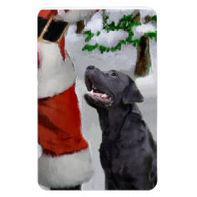 Recuperador de Labrador Negro con Navidades Santa