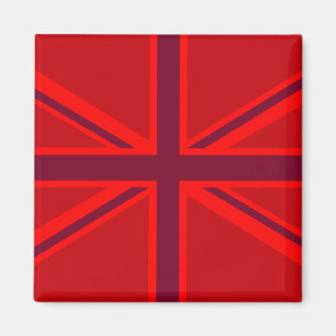 Imán Red Accent Union Jack Design