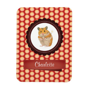 Imán Red Añadir tu nombre Hamster