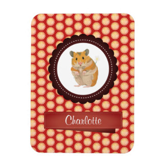 Imán Red Añadir tu nombre Hamster