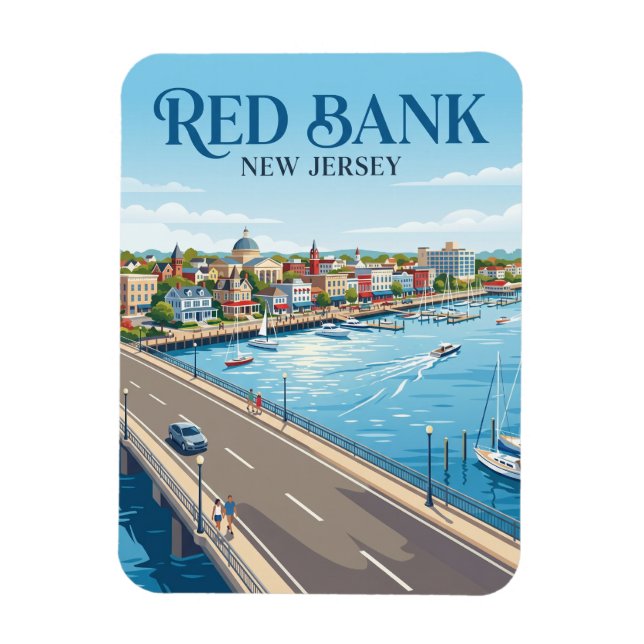 Imán Red Bank Nueva Jersey (Vertical)
