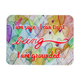 Imán Red "Being" Root Chakra Awareness Words Magnet