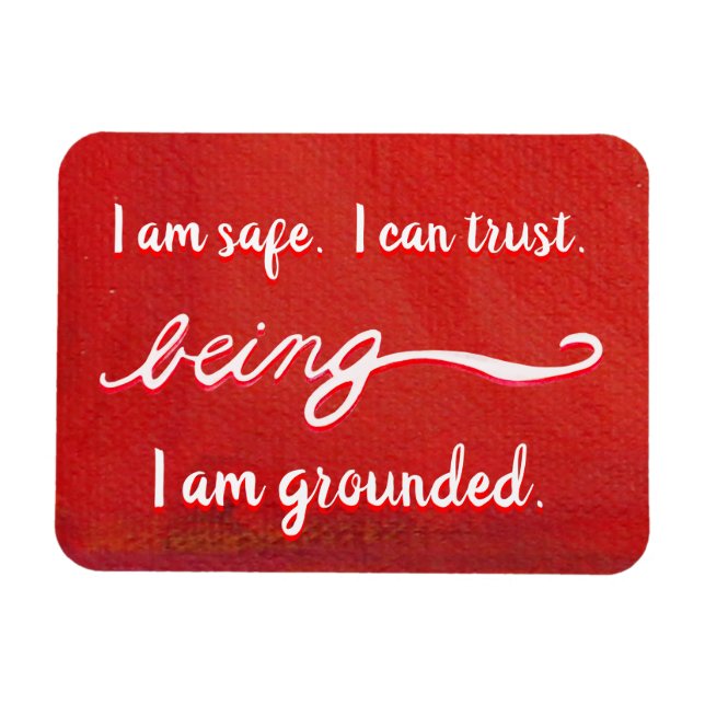 Imán Red "Being" Root Chakra Awareness Words Magnet (Horizontal)