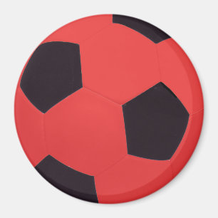 Imán Red & Black Soccer Ball Magnet