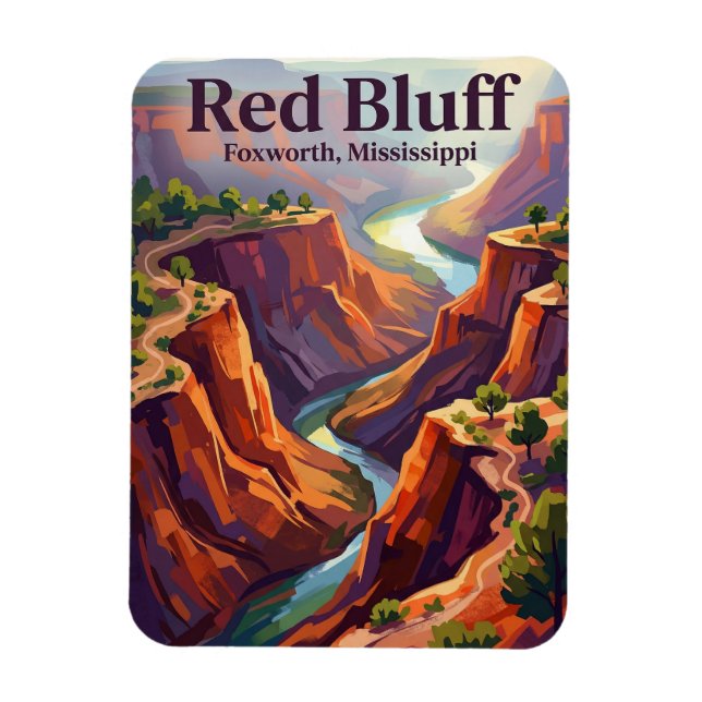 Imán Red Bluff Mississippi (Vertical)