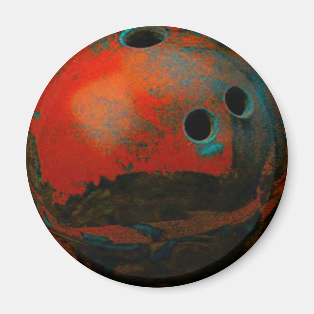 Imán Red Bowling Ball Personalizar It (Frente)