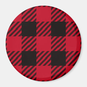Imán Red Buffalo Plaid
