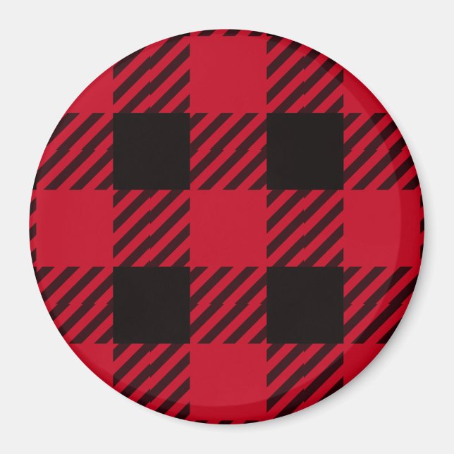 Imán Red Buffalo Plaid (Frente)