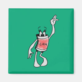 Imán Red Can Creature Square Magnet