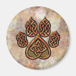 Imán Red Celtic Pawprint Magnet