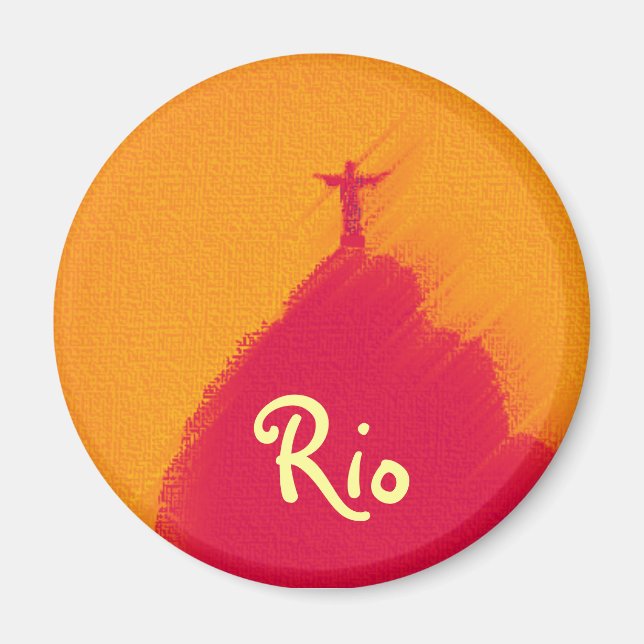 Imán Red Corcovado Rio-Brasil (Frente)