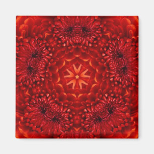 Imán RED DAHLIA FLOWERS Resumen Floral