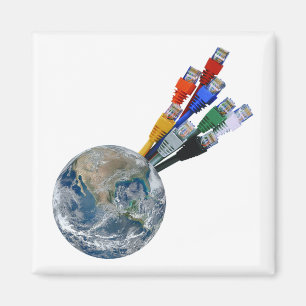 Imán Red Ethernet conectada a la Tierra
