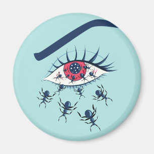 Imán Red Eye espeluznante extraño con las hormigas de