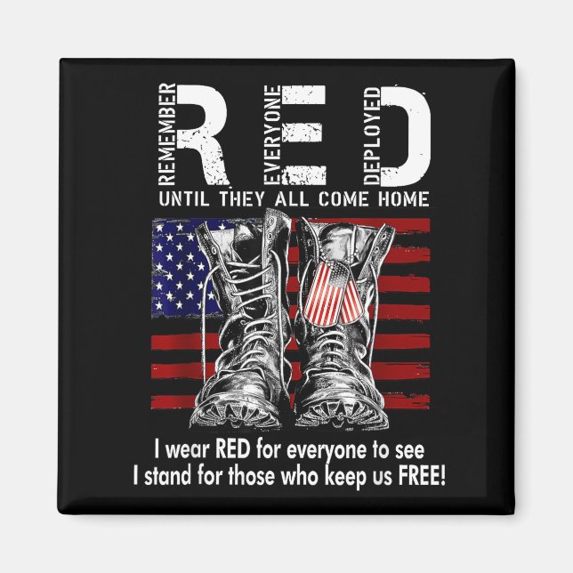 Imán Red Friday Suprt Our Troops Until They All Come Ho (Frente)
