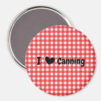 Imán Red Gingham Check I Heart Canning Kitchen