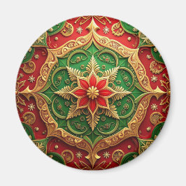 Imán Red Green Decorative Christmas Holiday Magnet