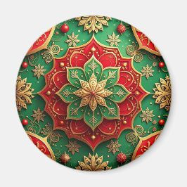 Imán Red Green Decorative Christmas Holiday Magnet