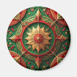 Imán Red Green Decorative Christmas Holiday Magnet