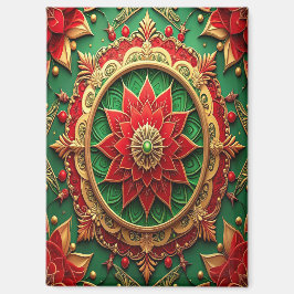 Imán Red Green Decorative Christmas Holiday Magnet