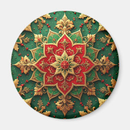 Imán Red Green Decorative Christmas Holiday Magnet