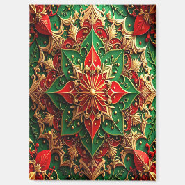 Imán Red Green Decorative Christmas Holiday Magnet
