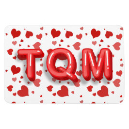 Imán Red Heart Confetti Te Quiero Mucho 3d Letters