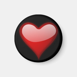 Imán Red Heart Round Magnet