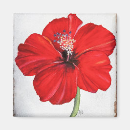Imán Red Hibiscus Magnet