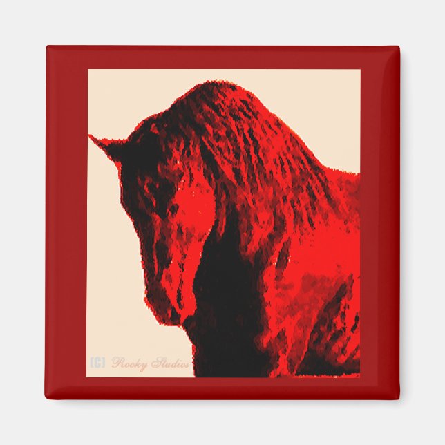 Imán Red Horse Magnet (Frente)