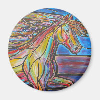"Red Libre" Estilo Mosaico De Arte Caballo/Cristal