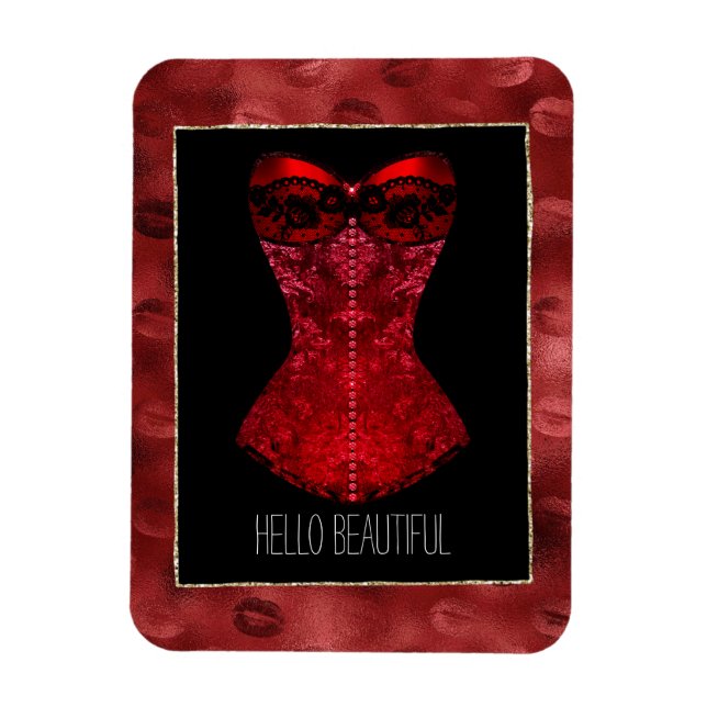 Imán Red Lips Corset  (Vertical)