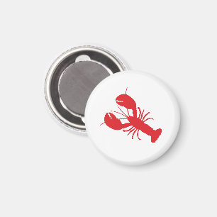Imán Red Lobster Coastal Beach Ocean Fun moderno