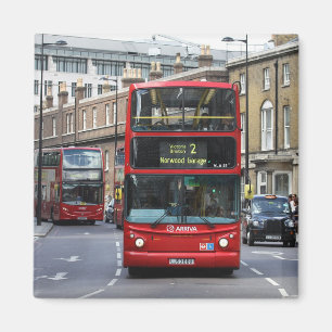 Imán Red London Bus