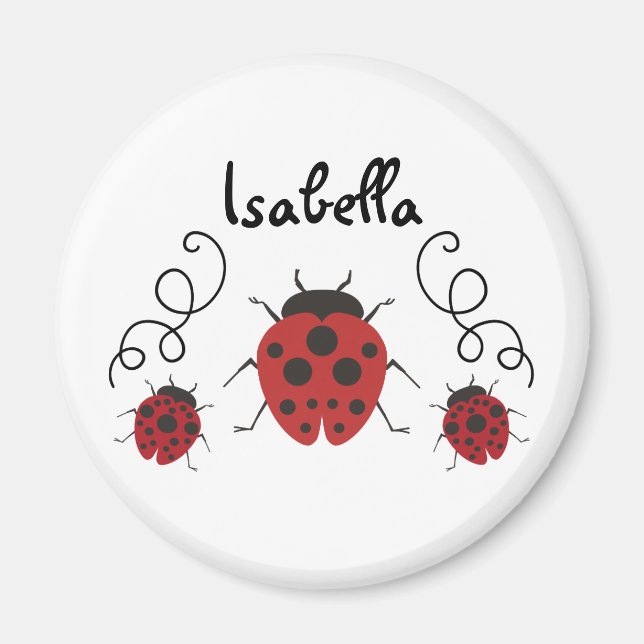 Imán Red Moderna Ladybug Personalizarla (Frente)
