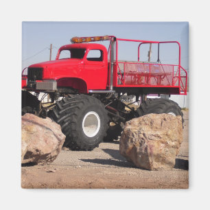 Imán Red Monster Truck Magnet