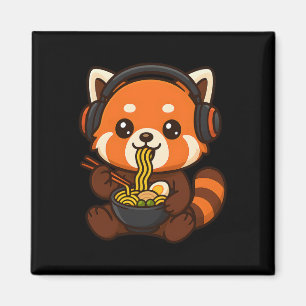 Imán Red Panda Gaming Jugador Comiendo Ramen