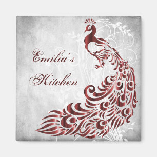 Imán Red Peacock Personalizado Magnet