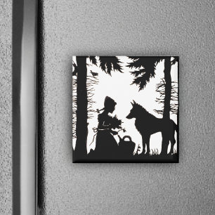 Imán Red Riding Hood Silhouette Magnet