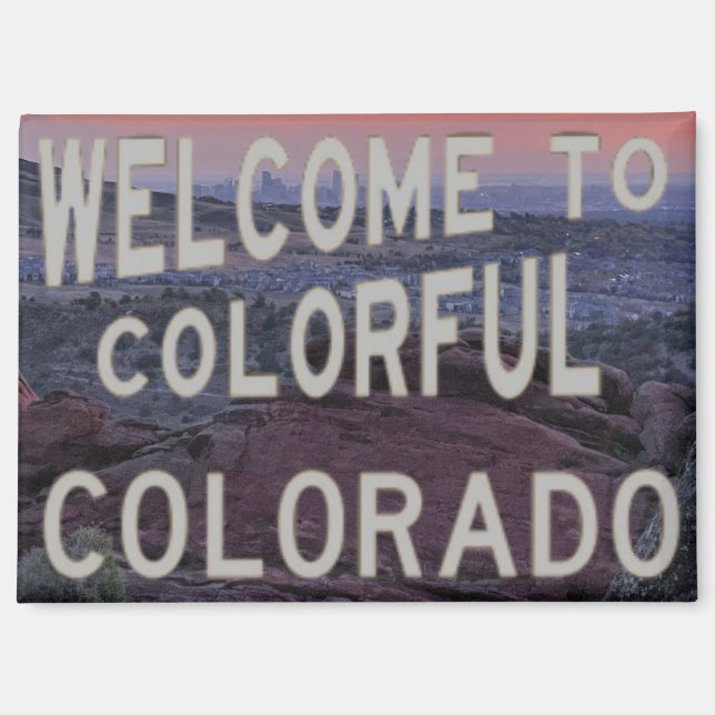 Imán Red Rocks View of Denver (Anverso)