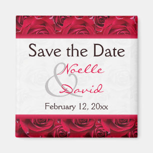 Imán Red Roses Galore Wedding Favor Magnet