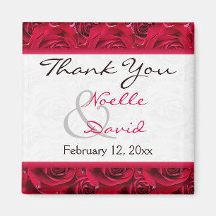 Imán Red Roses Galore Wedding Favor Magnet
