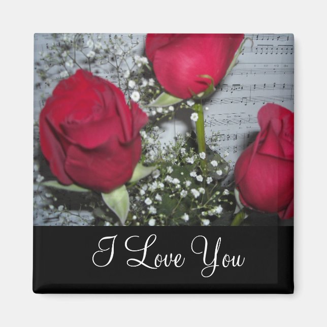 Imán Red Roses Say I Love You (Frente)