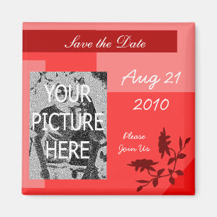 Imán Red Save the Date Magnet
